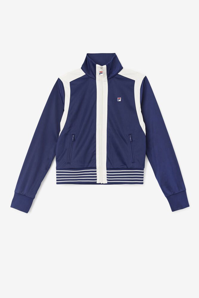 Fila Jacket Charlie Track Womens Navy - India TYJ-615273